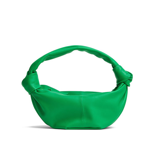 Bottega Veneta/葆蝶家 22新款 女士鹦鹉绿小牛皮皮革双结手提包629635V1BW03722