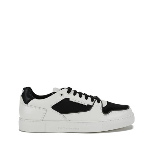 Emporio Armani/安普里奥阿玛尼 男士皮革/织物系带休闲运动鞋板鞋 X4X549 XM957