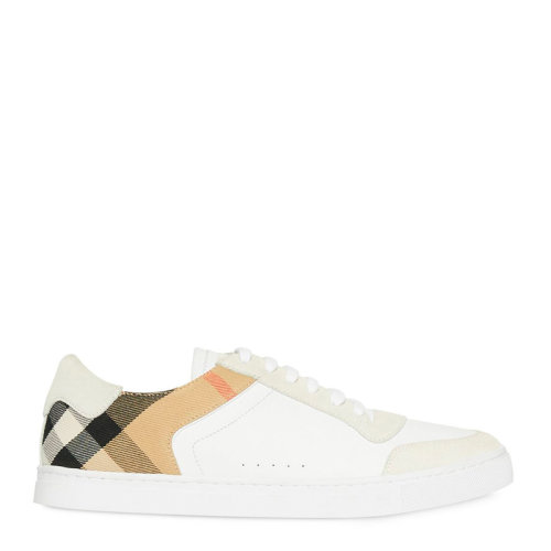 BURBERRY/博柏利 男士拼色经典House格纹麂皮拼皮革低帮板鞋运动鞋休闲鞋男鞋 多色可选