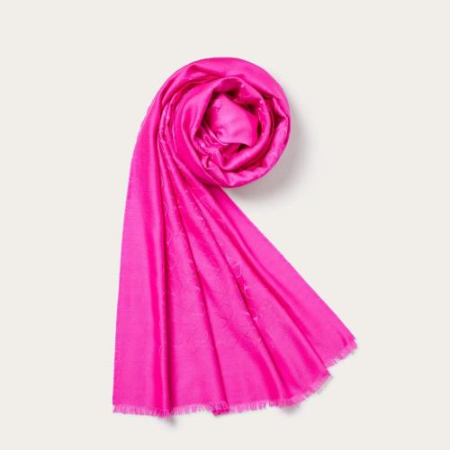  VALENTINO华伦天奴 22年秋冬 女士 披肩 éTOLE VLOGO SIGNATURE EN SOIE ET LAINE 70?X?200