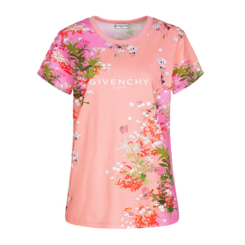 Givenchy/纪梵希  女装 服饰 圆领棉质花卉印花修身 女士短袖T恤