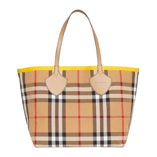 BURBERRY/博柏利 女士经典Vintage格纹超大双面两用单肩包手提包托特包女包 8006585
