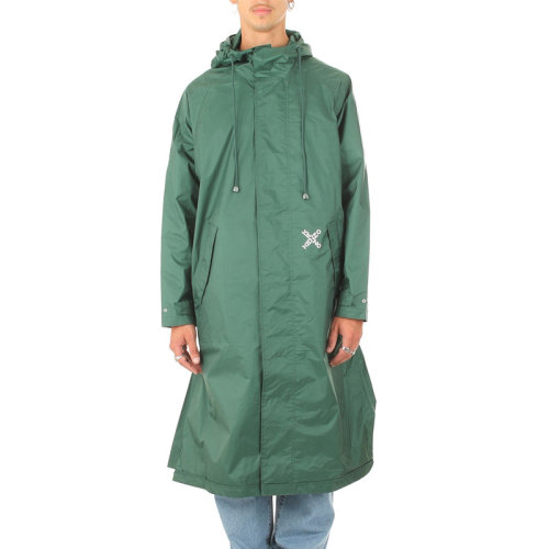 KENZO/高田贤三 男士绿色尼龙百搭长款风衣外套