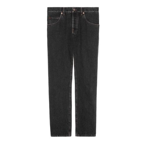  GUCCI古驰 22年秋冬 男士 锥形环保石磨水洗牛仔裤 408637 XDBK8 1000