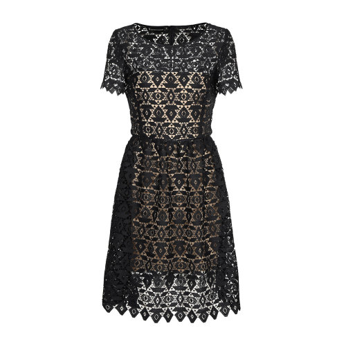 Emporio Armani/安普里奥阿玛尼 藏蓝色 女士蕾丝连衣裙 2NA40T-22400-828