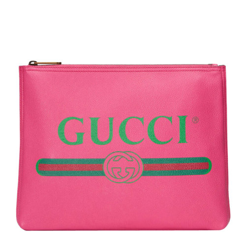 GUCCI/古驰  古琦女包 品牌字母LOGO 女士粉色皮革手拿包 500981 0GCAT 8840 HKY0011N
