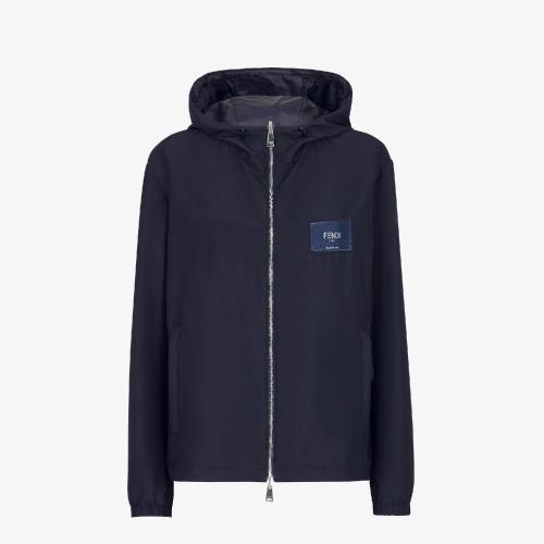  FENDI芬迪 22年秋冬 男士 夹克 蓝色尼龙夹克 FW1088A9RSF03LQ