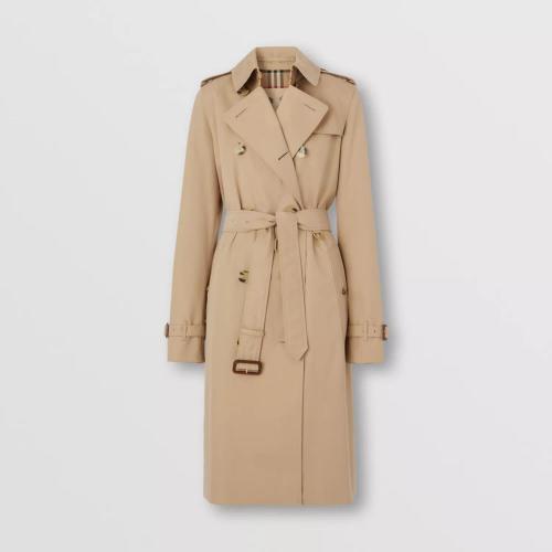  BURBERRY 22年秋冬 女士 肯辛顿版型 - 长款 Heritage Trench 风衣 80592331