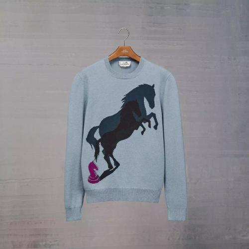  HERMES爱马仕 22年秋冬 男士 针织衫 Pull col rond ??Chess and Shadow?? H267195HA3QLA