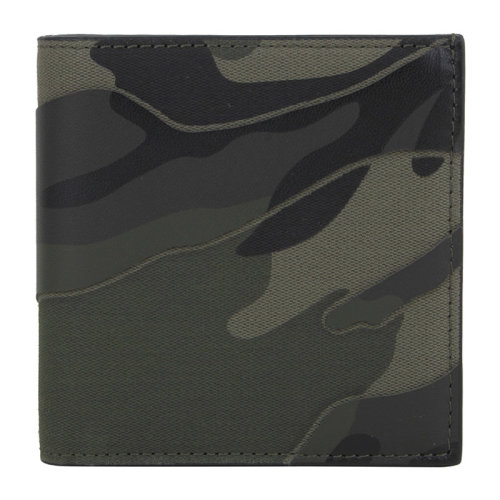  Valentino/华伦天奴  男包男士迷彩绿色织物品牌时尚经典折叠钱包  QY2P0616TND Y28