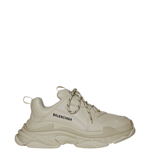 Balenciaga/巴黎世家 22年早春新款 TRIPLE S系列 男士米色聚氨酯高性能面料运动鞋536737W2FA59700
