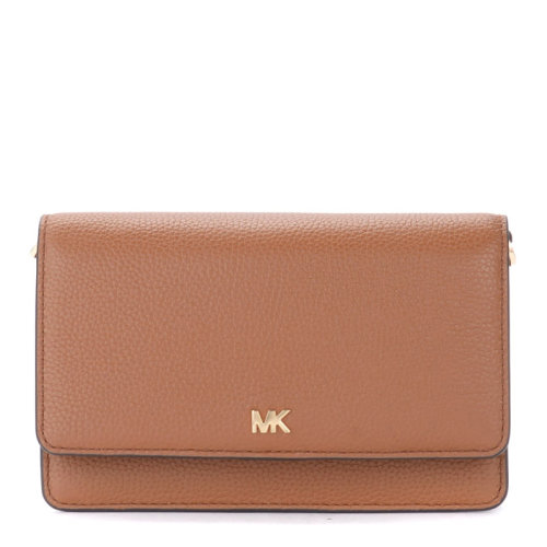 Michael Kors/迈克·科尔斯 CROSSBODIES系列女士纯色皮革金属MK字母徽标搭扣开合单肩包斜挎包女包 32T8GF5C1L 多色可选