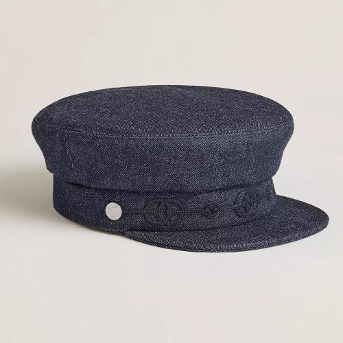  HERMES爱马仕 22年秋冬 女士 帽子 Casquette Cabourg Cliquetis H221015N 6056