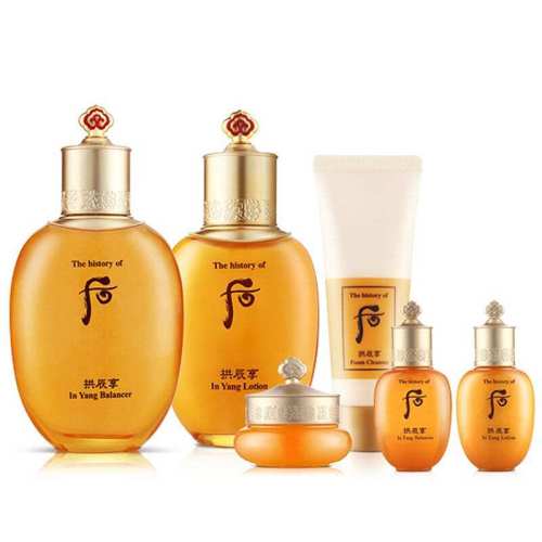 Whoo/后拱辰享气韵生润颜系列礼盒6件套350ml(水乳+洗面奶+面霜)爽肤水 乳液 水油平衡 套装