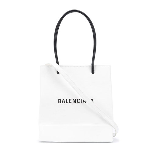 Balenciaga/巴黎世家 女士纯色小牛皮经典字母徽标印花单肩包斜挎包手提包托特包女包 597858-0AI2N 多色可选