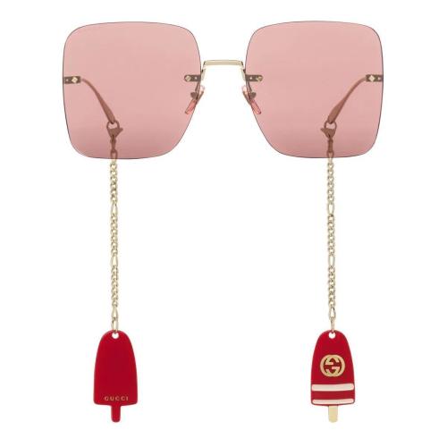  GUCCI古驰 22年秋冬 女士 超大造型方形镜框太阳镜 691338 I3332 8060