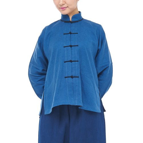 JLMT/净莲满堂 【定制】  民国对襟小衫 厚亚麻  女装定制