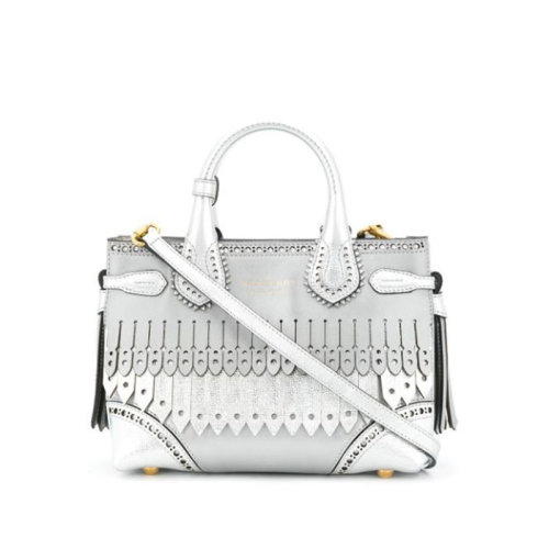 BURBERRY/博柏利  巴宝莉女包 时尚 女士银色牛皮革手提单肩斜跨包 40643171 HKY0011N