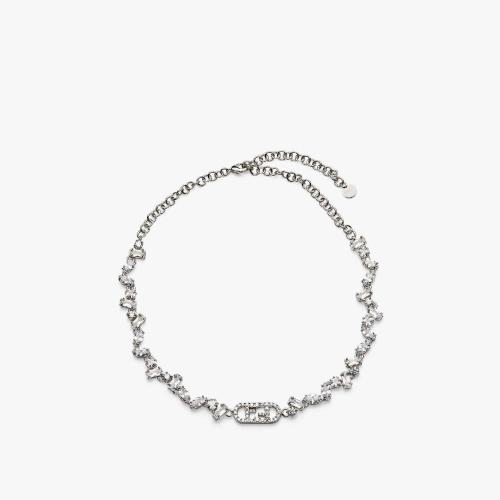  FENDI芬迪 22年秋冬 女士 项链 银色项圈 8AH839AHTWF035M