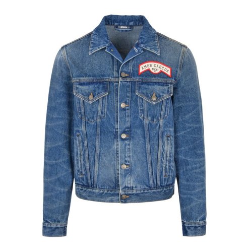 GUCCI/古驰 男装 服装 蓝色棉质刺绣牛仔 男士夹克外套