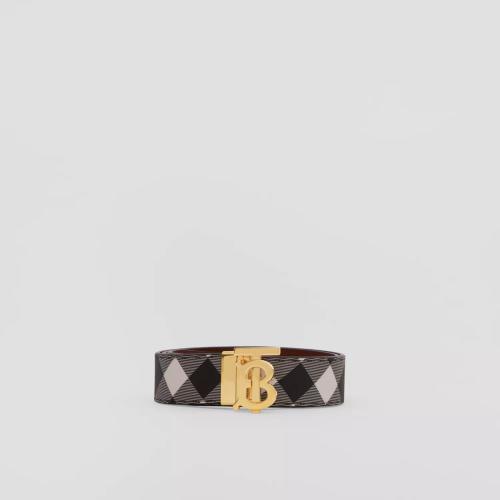  BURBERRY 22年秋冬 男士 双面两用专属标识装饰格纹腰带 80583481