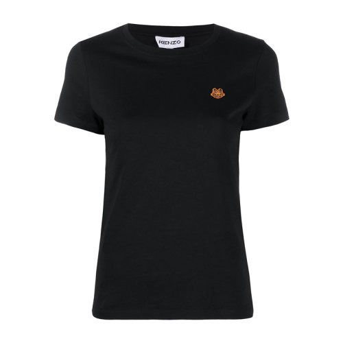 Kenzo 高田贤三  女装 服饰 圆领棉质虎头图案 女士短袖T恤