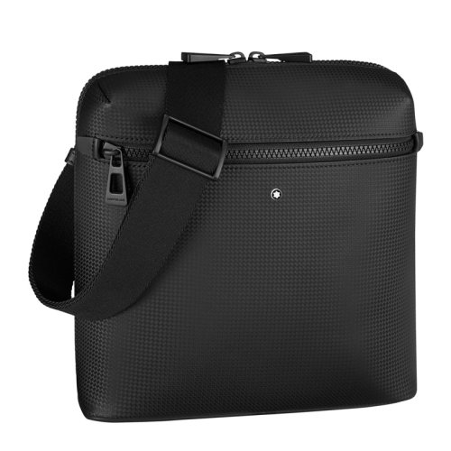 MontBlanc/万宝龙 男士经典时尚黑色皮革斜挎包单肩包男包 123936