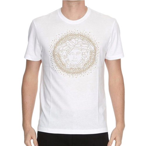 VERSACE/范思哲 男士纯色经典美杜莎头像装饰圆领短袖上衣T恤 A79160-A224620 多色可选