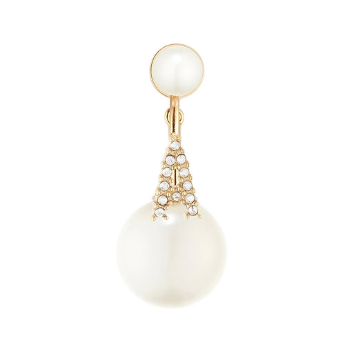 DIOR/迪奥  MY ABCDIOR TRIBALES白水晶树脂圆珠26个字母镀金耳环 单只 E1010ABCCY_D301