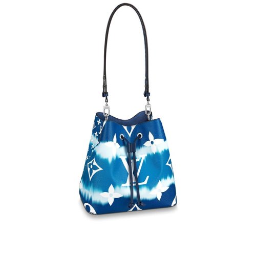 Louis Vuitton/路易威登  女包 新款时尚休闲扎染水桶包中号手袋单肩包斜挎包  M45124 粉红色