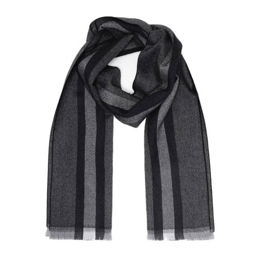GUCCI/古驰 【秋冬】灰色羊毛条纹流苏镶边围脖围巾 387574-4G200-1361
