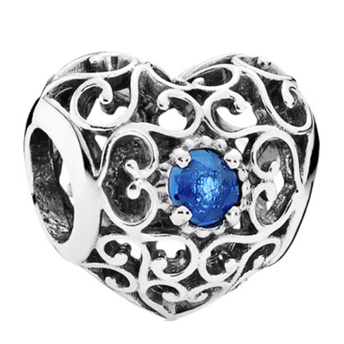 PANDORA/潘多拉 女士银色925银+立方氧化锆石DIY手链珠子串饰串珠生辰珠 791784 多色可选