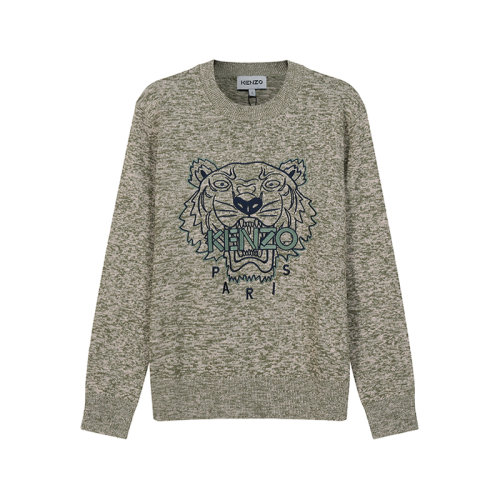 KENZO/高田贤三【22春夏新款】男士棉质圆领长袖针织衫毛衣虎头刺绣 5PU699 3XA