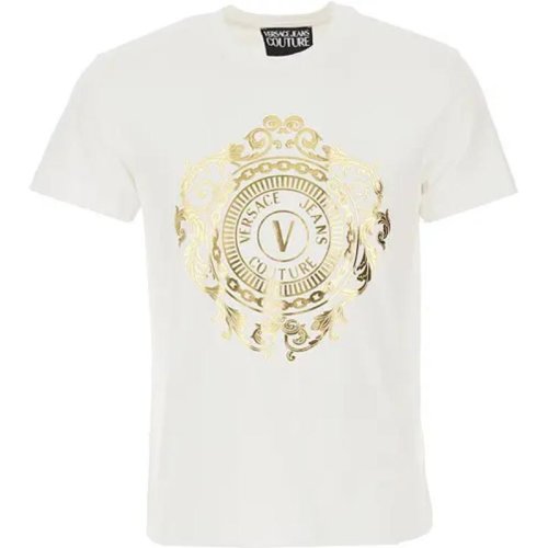  VERSACE JEANS COUTURE 男士白色棉质短袖T恤 B3GWA74F 30454 K41 PLFSX