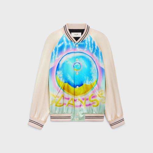  CELINE赛琳思琳 22年秋冬 男士 夹克 缎面艺术家印花学院风夹克 2V28H353Q.14MC