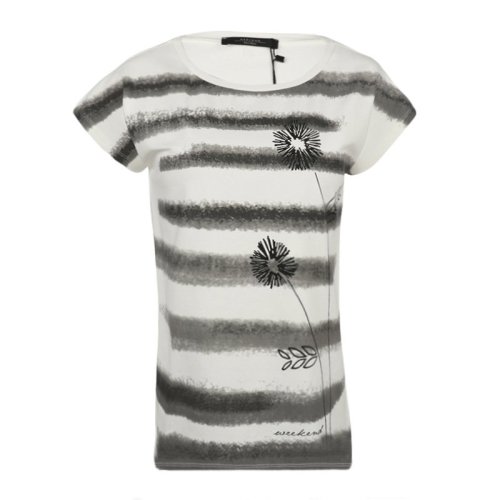 Max mara/Max mara  女装 服装 女士黑白格纹短袖花朵 女士短袖T恤