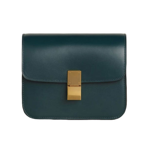 CELINE/赛琳 思琳女包 Classic 女士深绿色皮质单肩包 192523DLS.31AN