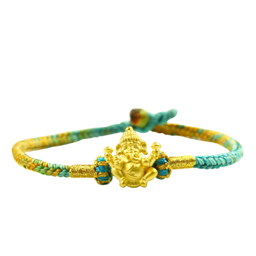 GJY/古金玥【象神】3D硬金999足金财神本命年小象黄金转运珠精工手绳