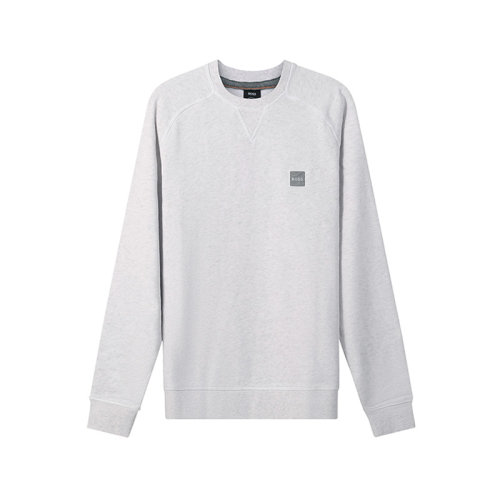 HUGO BOSS/雨果博斯 【22春夏新款】 男士棉质宽松版圆领长袖卫衣运动衫徽标饰片 50462769