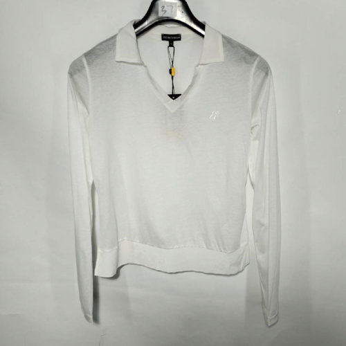 Emporio Armani/安普里奥阿玛尼/白色女士长袖T恤（瑕疵折扣）