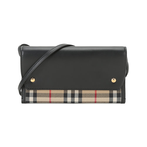 BURBERRY/博柏利  女款织物/配皮单肩斜挎包手拿包手机包 80418021