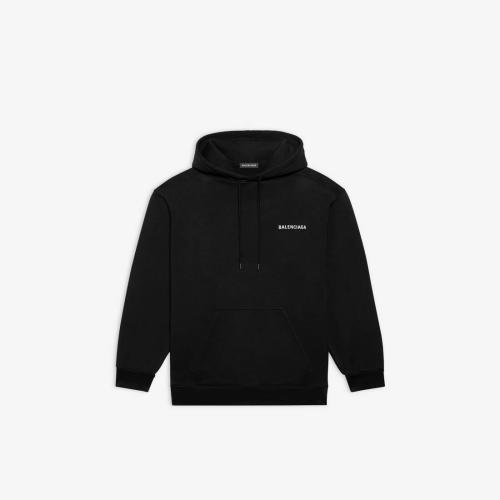  BALENCIAGA巴黎世家 22年春夏 男士 卫衣 Men%27s Logo Medium Fit Hoodie in BLACK 600583TIV84 预定商品1-3周发货