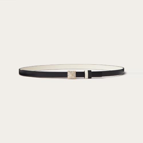  VALENTINO华伦天奴 22年秋冬 女士 腰带 CEINTURE RéVERSIBLE ONE STUD EN CUIR DE VEAU BRIL