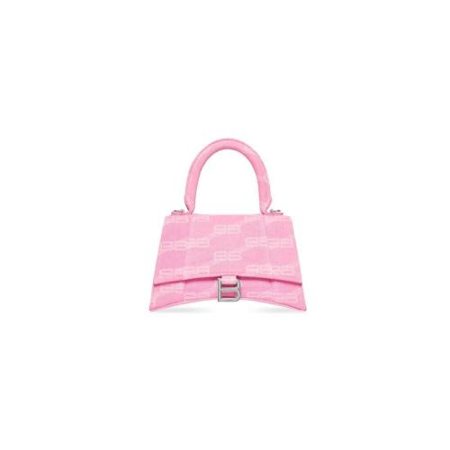  BALENCIAGA巴黎世家 22年秋冬 女士 手提包 Womens Hourglass Small Handbag Bb Monogram Deni