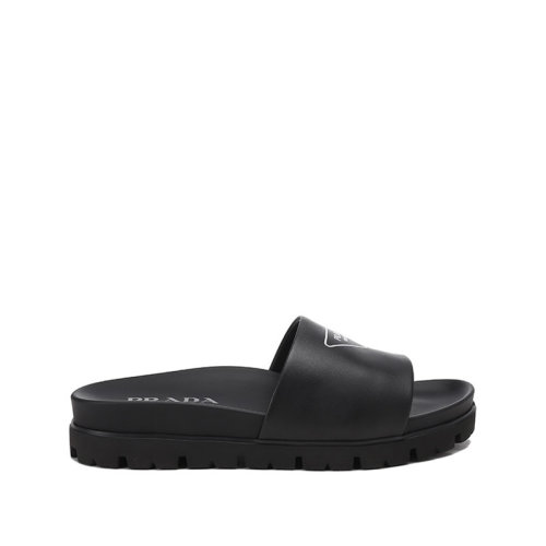 PRADA/普拉达【22春夏新款】男士皮革徽标装饰拖鞋凉拖 2X3060 A21