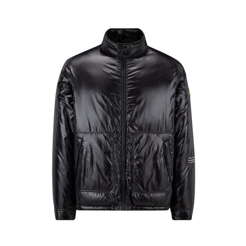 Moncler/蒙克莱 22年秋冬新款 Maya 70系列FRGMT藤原浩合作款 男士黑色漆面尼龙面料Stan短羽绒服H209U1A00004M2149999