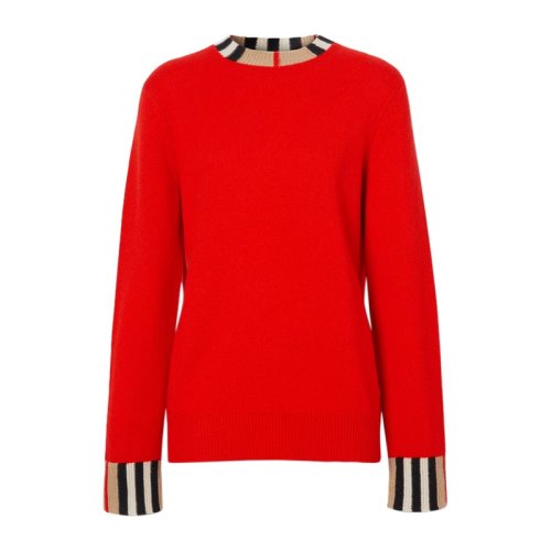  BURBERRY/博柏利 女士红色羊绒针织衫/毛衣 8008937 PLFSX
