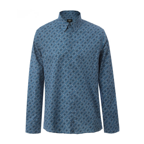 FENDI/芬迪 蓝色男士长袖衬衫