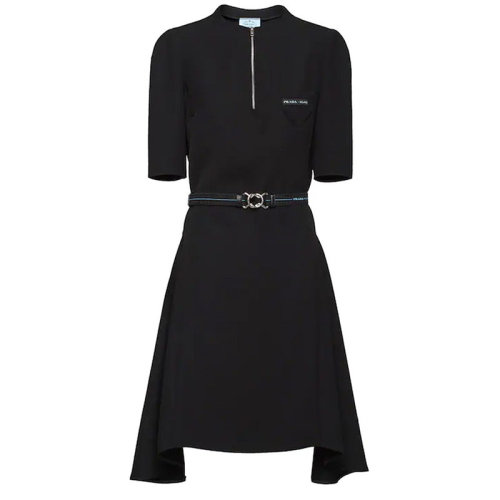 PRADA/普拉达  女装 女士 黑色棉质时尚连衣裙 P39P4H-1RW9-F0002