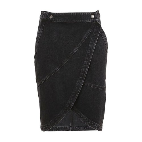 Givenchy/纪梵希  女装 时尚百搭 牛仔裙 高腰 女士黑色棉质半身裙 BW407K507N-001  HKY0640